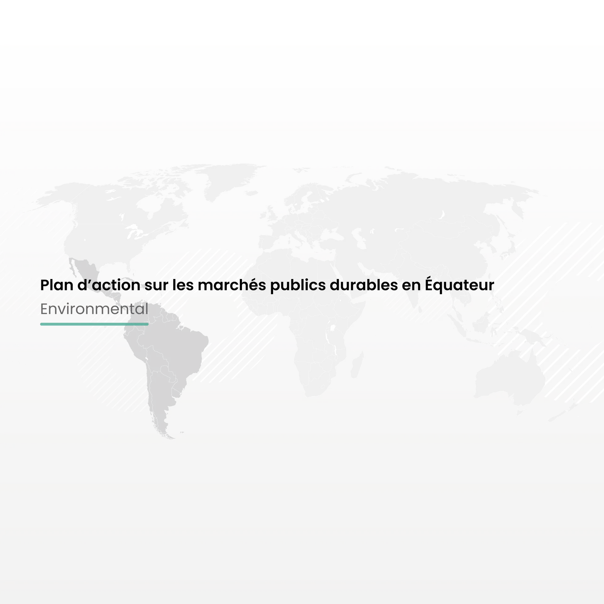 Plan d’action sur les marchés publics durables en Équateur